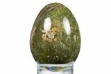 Polished Green and Pink Rhyolite Egg - Australia #312710-1